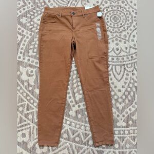 Sold NEW Maurices Jean Jeggings Size L Cognac/Camel Brown Denim Flex Mid